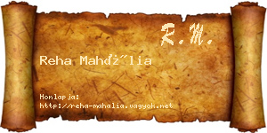 Reha Mahália névjegykártya